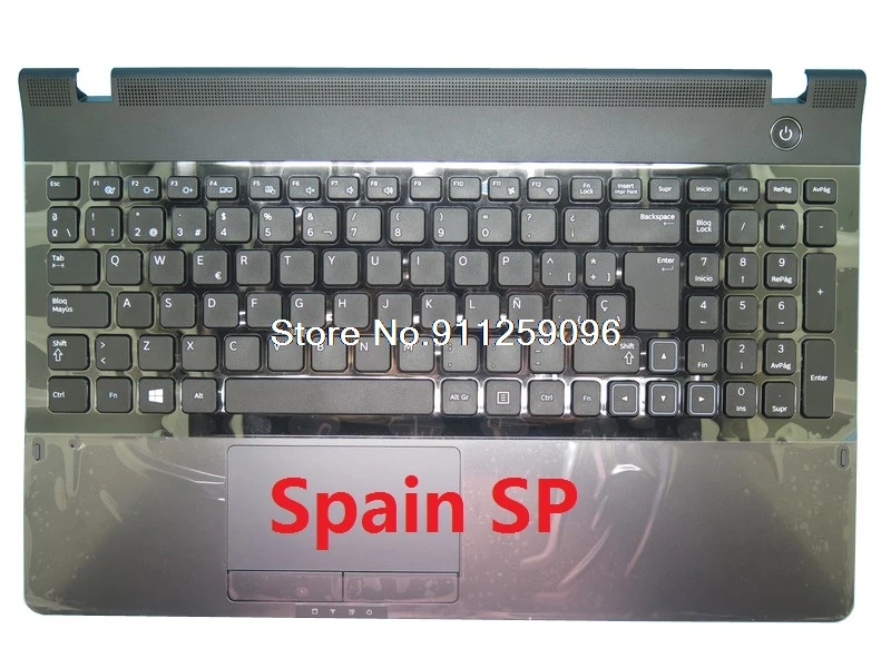 Laptop PalmRest&keyboard For Samsung NP300E5A 300E5A France FR United Kingdom UK Italy IT Spain SP Upper Case With Touchpad New