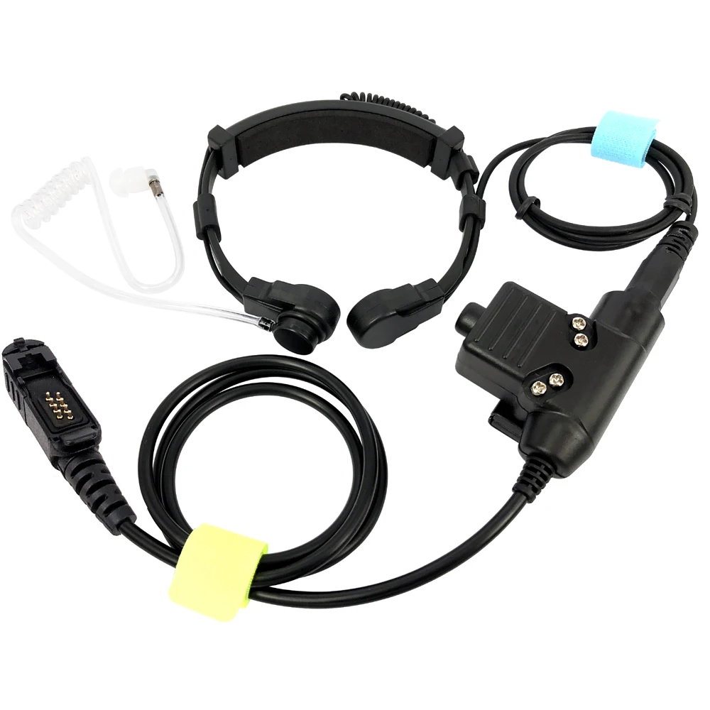 Tactische Zware Ptt Hals Keel Microfoon Voor Motorola Xir P6600 P6620 Dp2400 Dep550 Mtp3100 Mtp3150 Walkie Talkie Headset