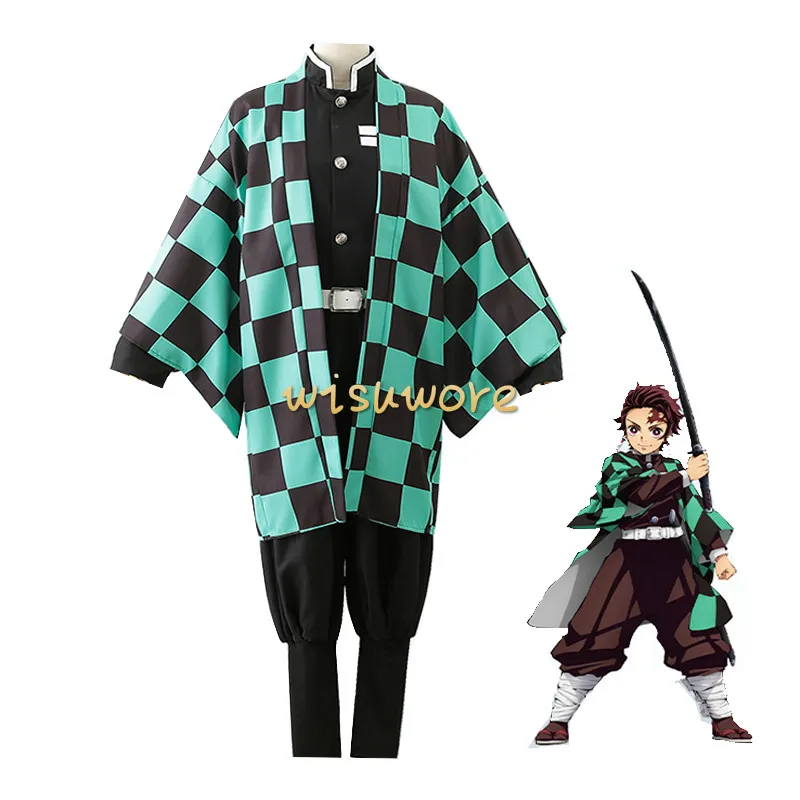 Anime Demon Slayer Kimetsu No Yaiba Cosplay Costume Kamado Tanjirou Nezuko Agatsuma Zenitsu Tomioka Halloween Show Party Set