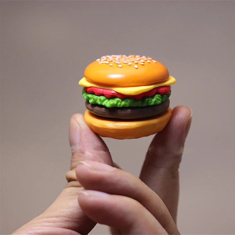 4Pcs/set Mini Simulation Food Hamburger For Kids Doll Accessory Pretend Play Kitchen Toys Dollhouse Miniatures DIY Decoration