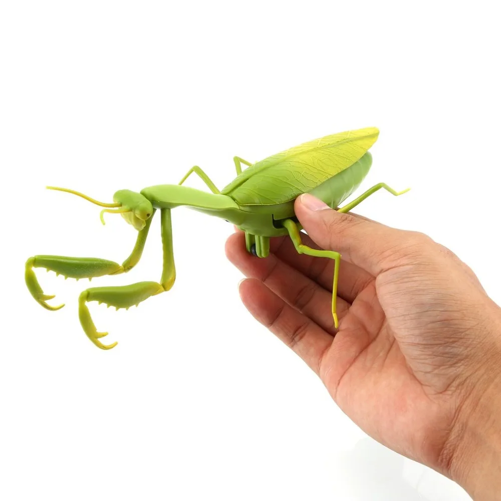 Electric Infrared Remote Control Simulate Mantis Shape Prank Toy Realistic Mini RC Mantis Insect Scary Trick Kids Toys