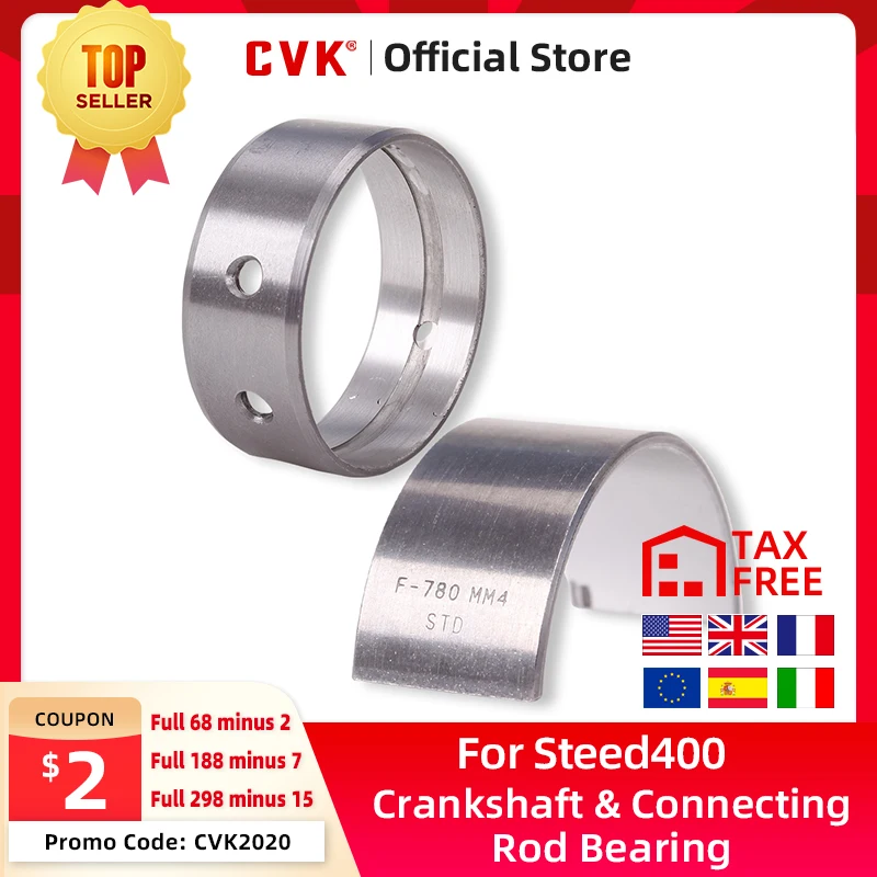 CVK Motorcycles Engine Main Crankshaft Crank Shaft Shaft Connecting Rod Bearing For Honda Steed400 Steed600 STEED 400