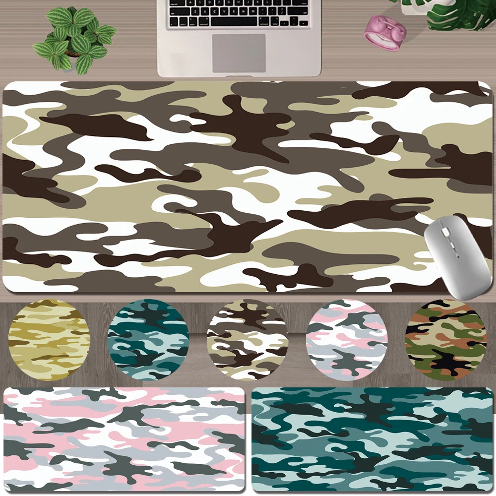 

Mouse Pad Large Size 800x300 PU Leather Camouflage Pattern Series Smooth Game Mouse Mat Waterproof Office Desk Accessories