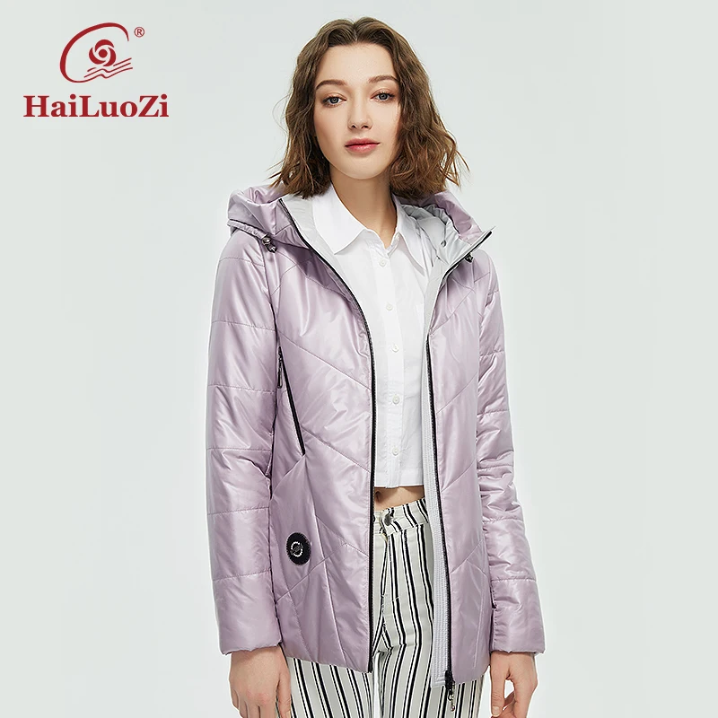 Imagem -03 - Parka Curta Casual para Mulheres Jaquetas Femininas com Capuz Cabolsa Justo Colorido Outwear com Zíper na Moda Outono Primavera 2023 56