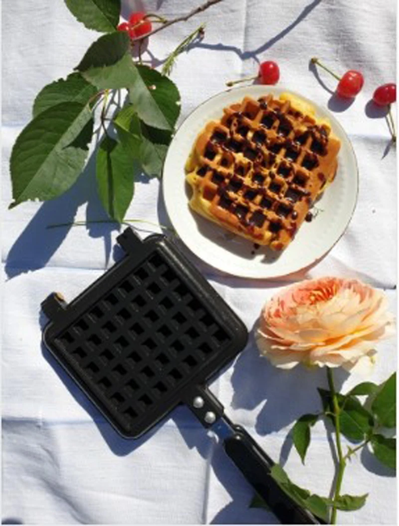 ماكينة صنع الوافل غير اللاصقة، قالب خبز الوافل للمطبخ، مقلاة غاز، فرن كعكة البيض، ماكينة صنع الكعك