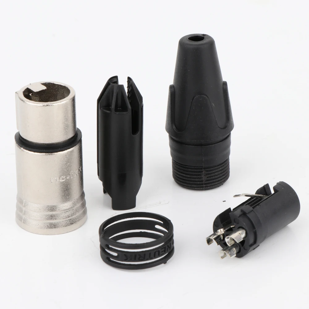 Hi-End 3-polige XLR-Stecker und Buchse für Mikrofon-Audio kabelst ecker Kanonen kabel anschlüsse – Detail 11