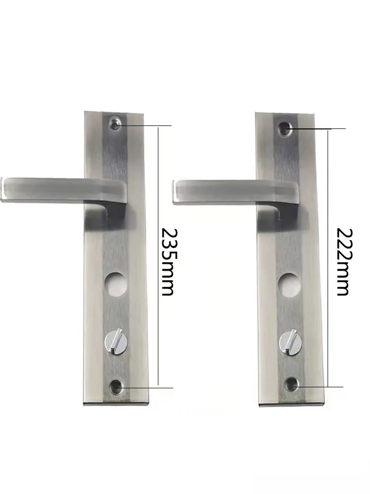 Imagem -02 - Universal Security Door Lock Handle Mortise Handle Cilindro do Círculo Distância do Furo 222 mm 235 mm