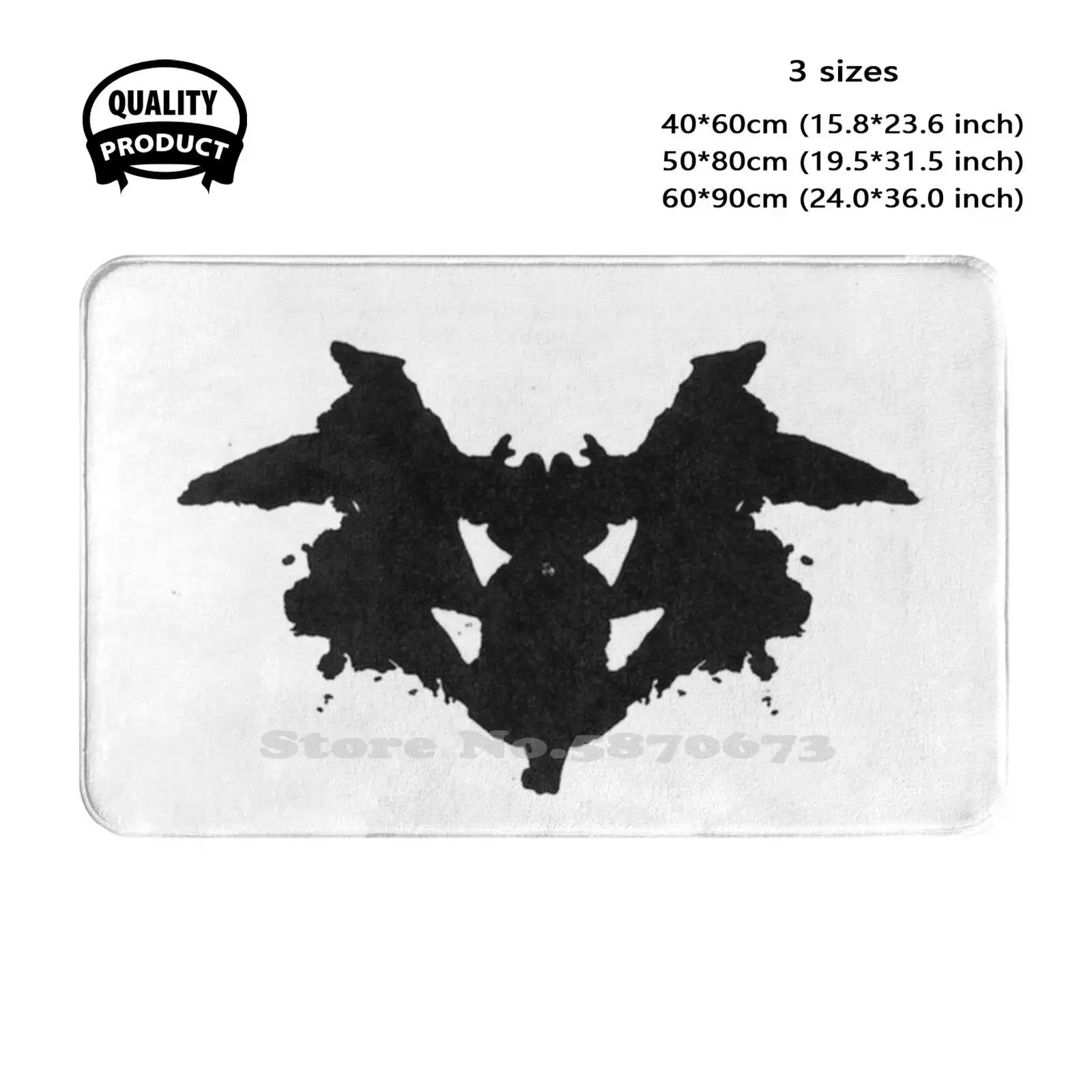 Rorschach Mask Soft Cushion Home Carpet Door Mat Car Rug Rorschach Rorshash Watchmen Watch Men Super Heroe