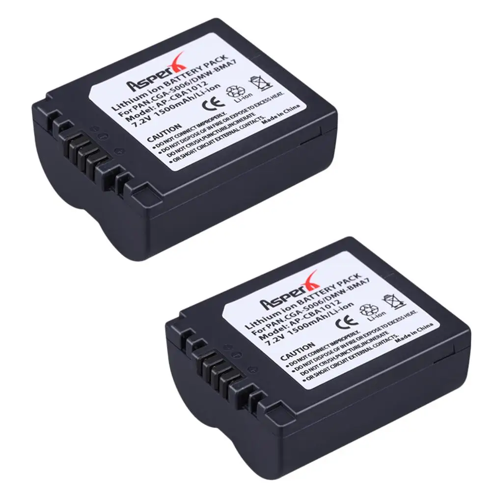 AsperX CGA-S006 CGR CGA S006E Bateria S006 S006A DMW-BMA7 CGR-S006E Baterie do Panasonic DMC FZ7 FZ8 FZ28 FZ30 FZ50
