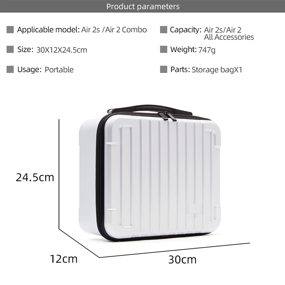 Carrying Case for DJI Air 2S Storage Bag Waterproof Explosion-proof Hard Box Travel Handbag for Mavic Air 2 Drone Accessories