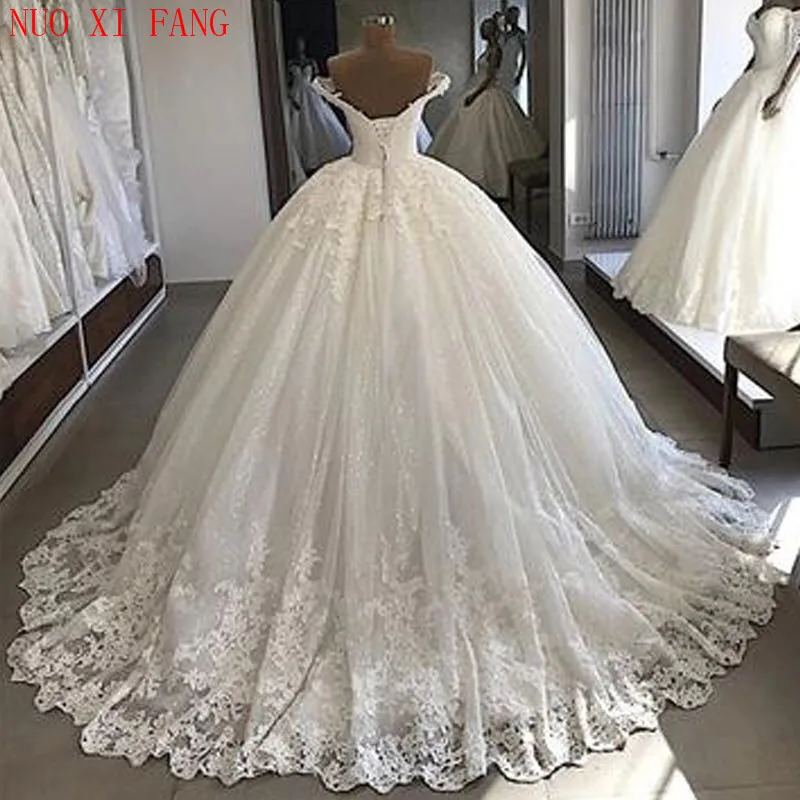 Abito da sposa Vintage in pizzo con Applique in pizzo abiti da sposa casamento 2022 abiti da sposa abito da ballo Robe De Mariee trouwjurk