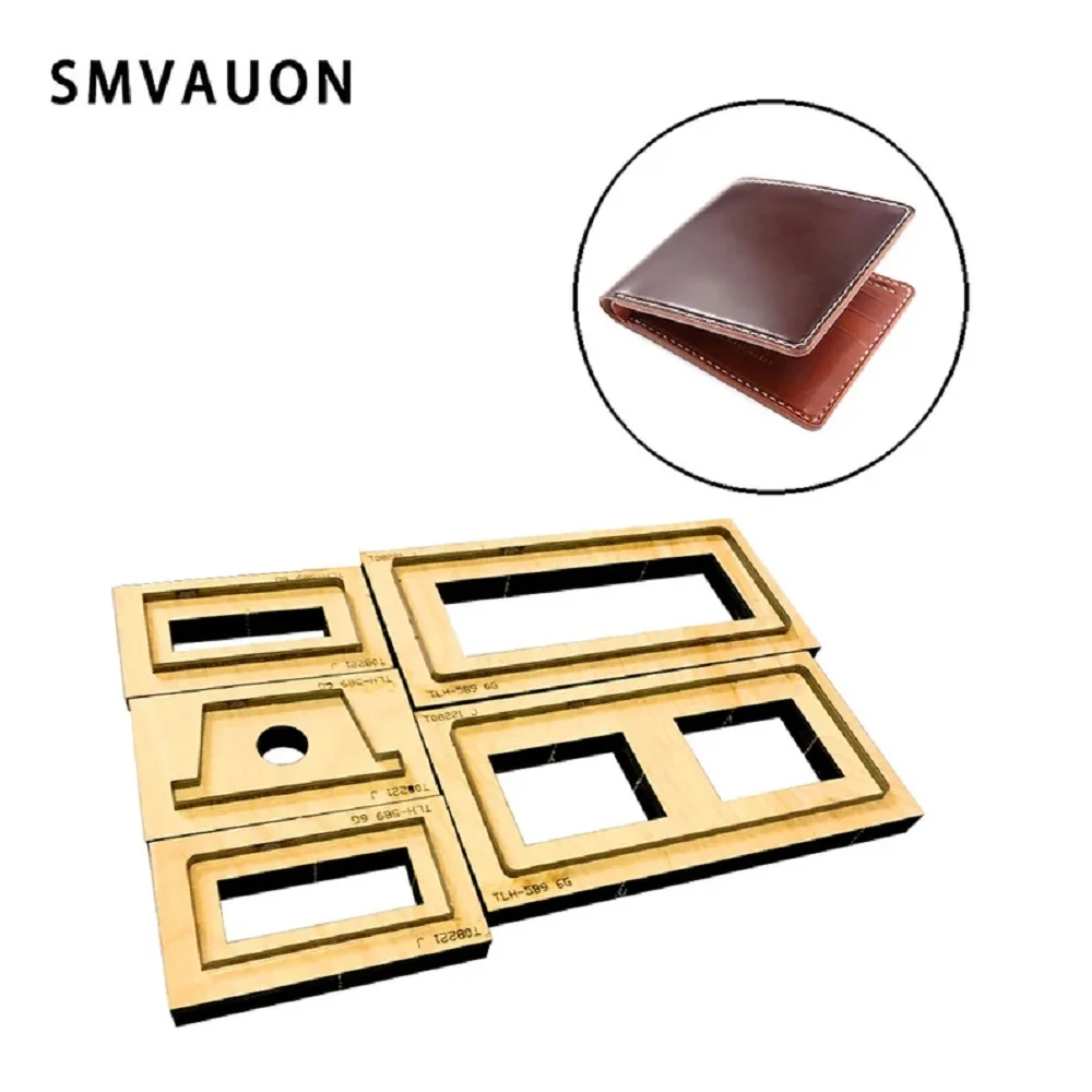 Leather Die Cutter, Short Wallet Wood Cut Dies, Punch Tool, Suitable for Die Cutting Machine, DIY, Size:About11.5 * 9.5*0.9cm