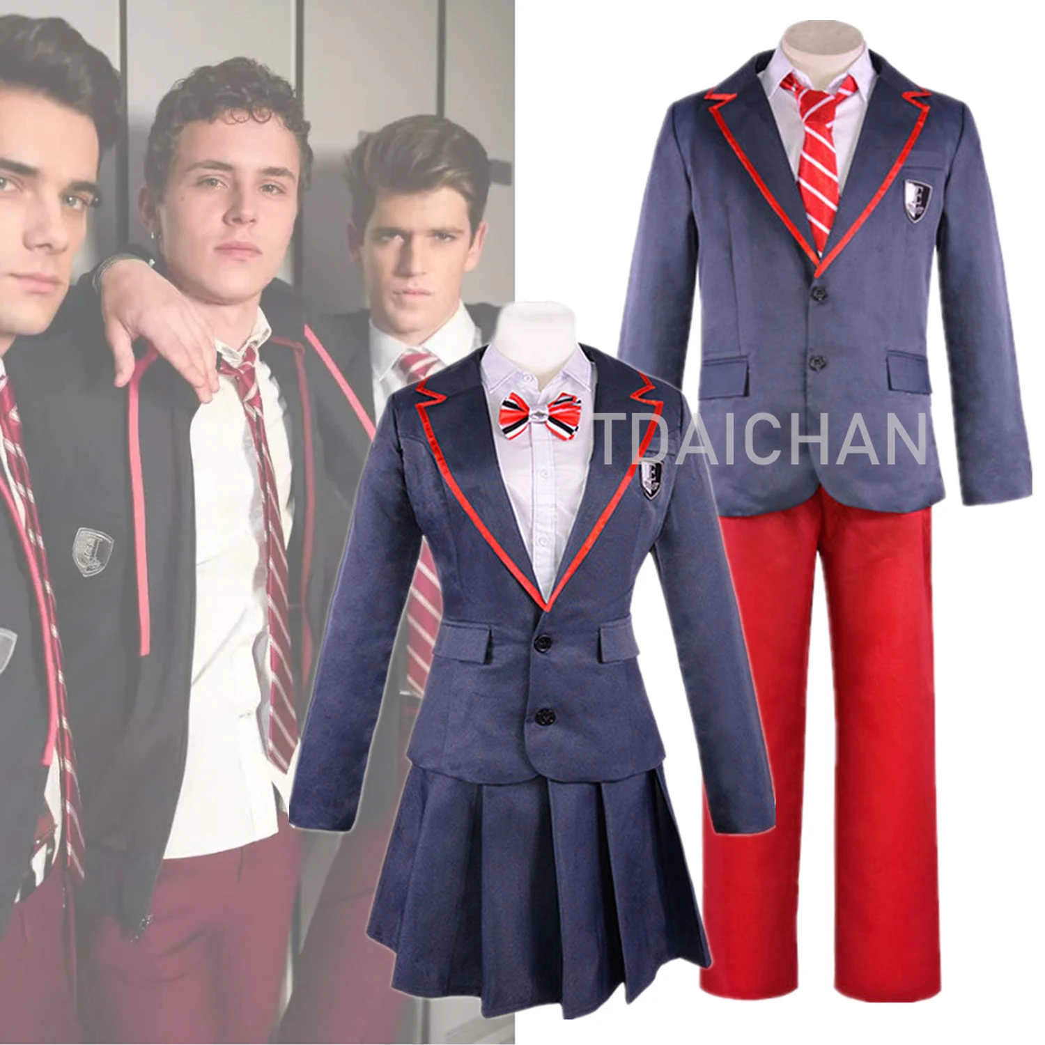 

Elite School Uniform Cosplay Costume Jacket Shirt Skirt Pleated JK Cloth TV Series Cosplay Halloween Las Encinas Suit Fashion