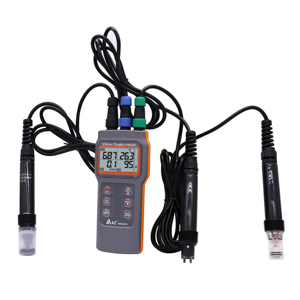 The updated version of AZ86031 water quality meter dissolved oxygen tester PH meter PH conductivity