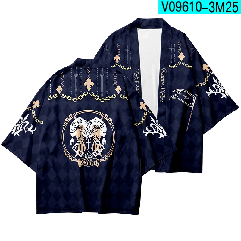 Anime Fate Grand Order Cosplay Costume Haori Japanese Kimono Cardigan Shirt Harajuku Jackets Halloween Party for Men Women