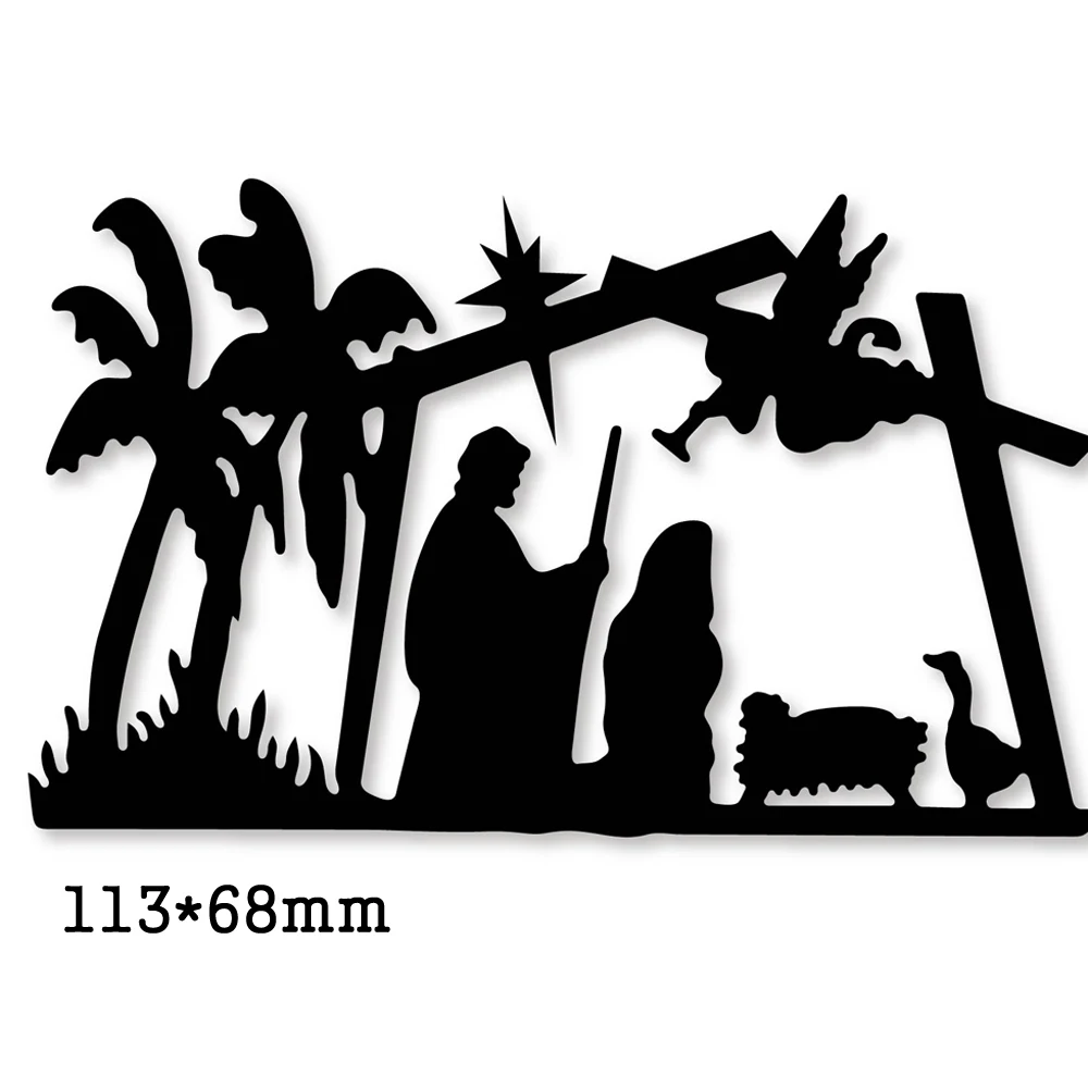 metal cutting die fairy holy Jesus Born craft die template for diy Scrapbooking emboss paper card making die mould stencil