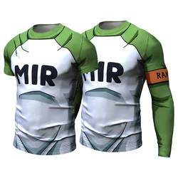 Casual MIR Cosplay Men Compression Running Shirt Fitness Tight Long/short Sleeve Sport Training Tshirt Gym Sportswear Quick Dry