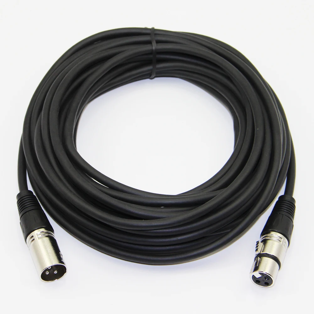 Bochara 3Pin kabel xlr męski na żeński M/F ekranowany kabel Audio OFC do mikser do mikrofonu światło sceniczne wzmacniacz 1m 1.8m 3m 5m 10m