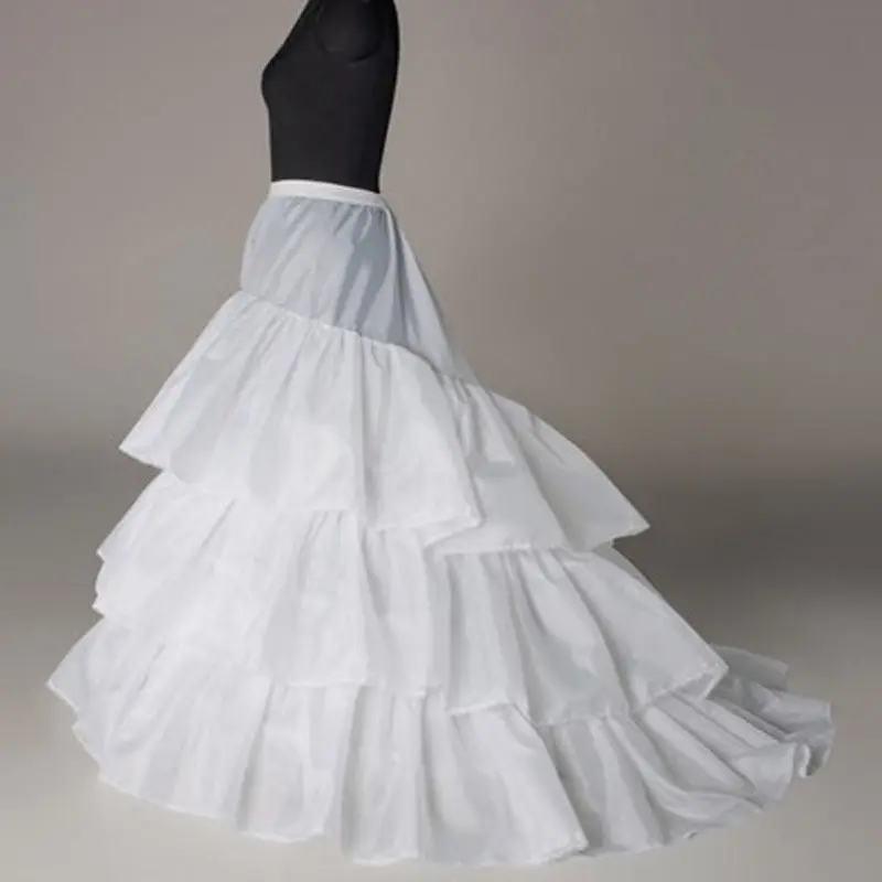 Preto ou branco trilha um tamanho acessórios de casamento nupcial crinolines vestidos de novia underskirt agitação noiva petticoat pj023