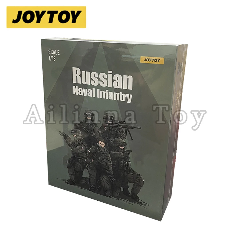 JOYTOY-figura de ação infantaria naval russa, coleção anime, modelo militar, presente, 1:18, 3.75, 5 unidades por conjunto