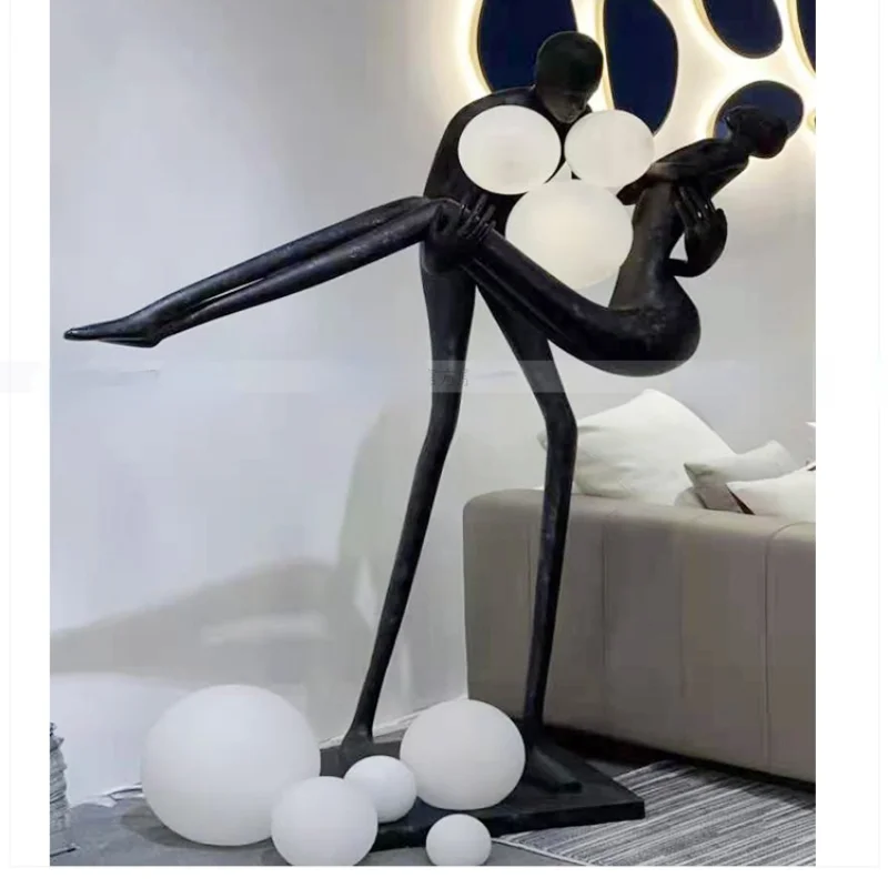 

Human Body Sculpture Ball Floor Lamp Hotel Lobby Exhibition Hall Model Room Large Human Body Decoration