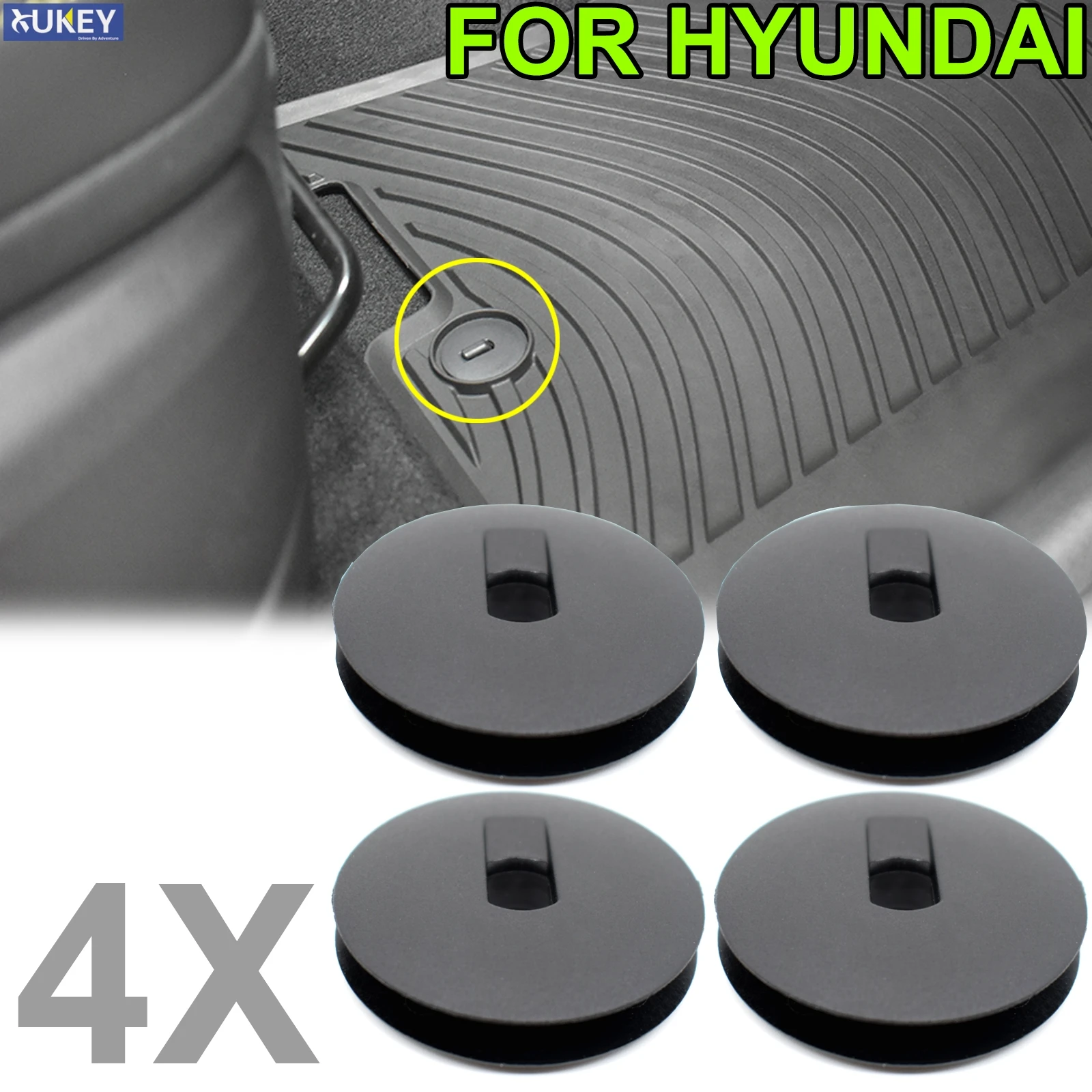 4pcs For Hyundai Accent Solaris Elantra Tucson Kona Veloster Car Fastener Floor Foot Mat Clips Carpet Fixing Holder Retainer