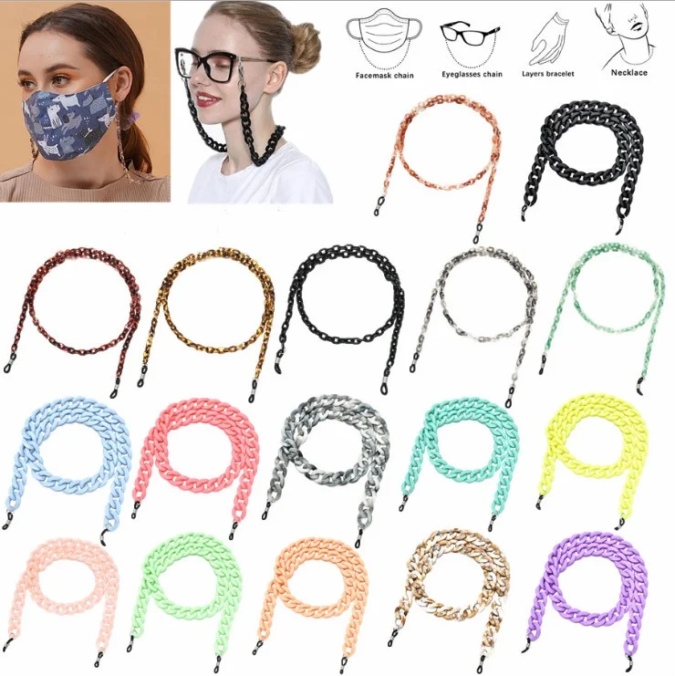 Hot Sale Fashion Resin Glasses Strap Chain Anti-lost Sunglasses Eyeglasses Rope Plague Prevention Masks Chain Strap