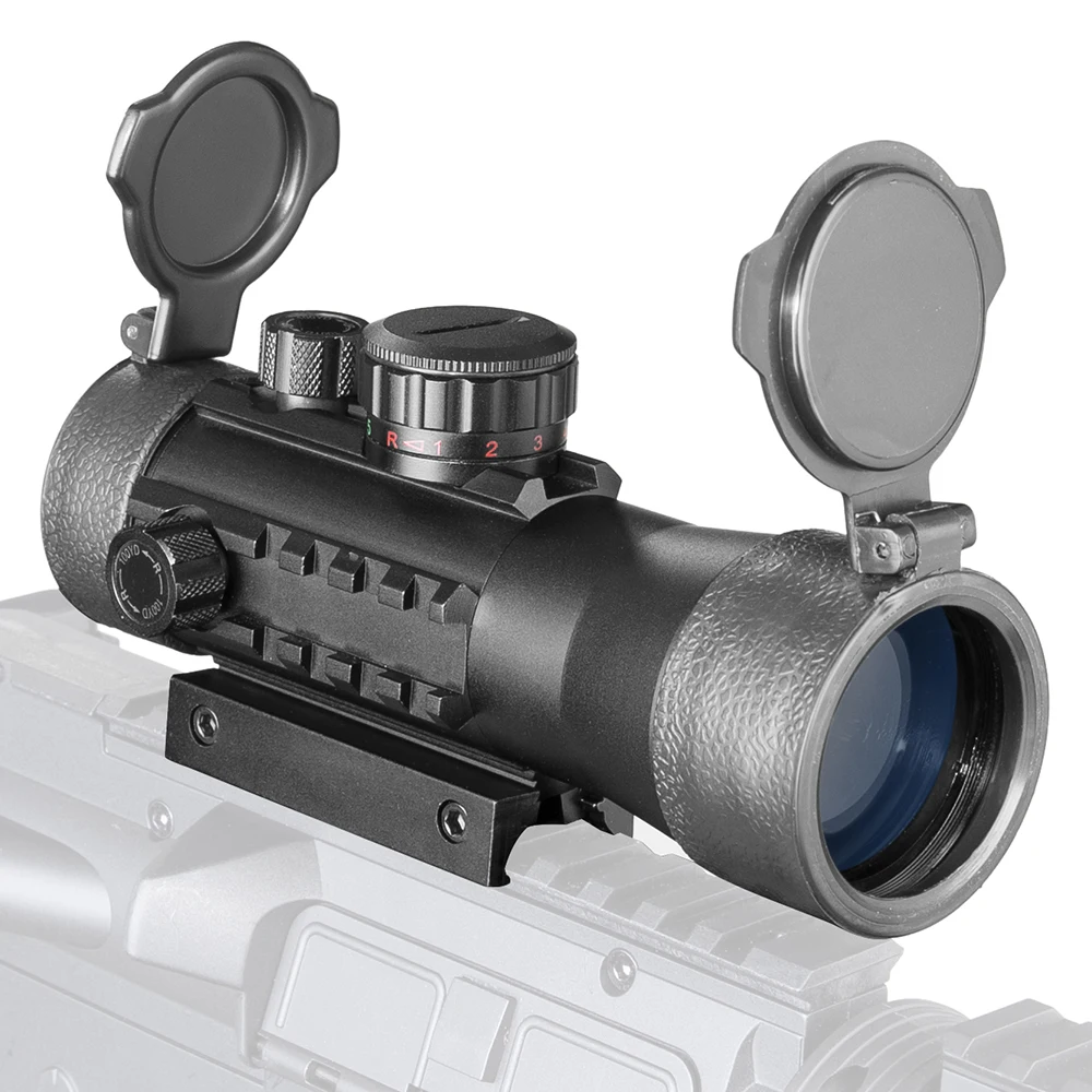 Imagem -03 - Verde e Vermelho Ponto Visão Âmbito para Caça Tactical Optics Riflescope Fit Rail Rifle Scopes 11 mm 20 mm 3x44