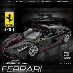 Bburago 1:24 FERRARI Black  La ferrari simulation alloy car model Collect gifts toy