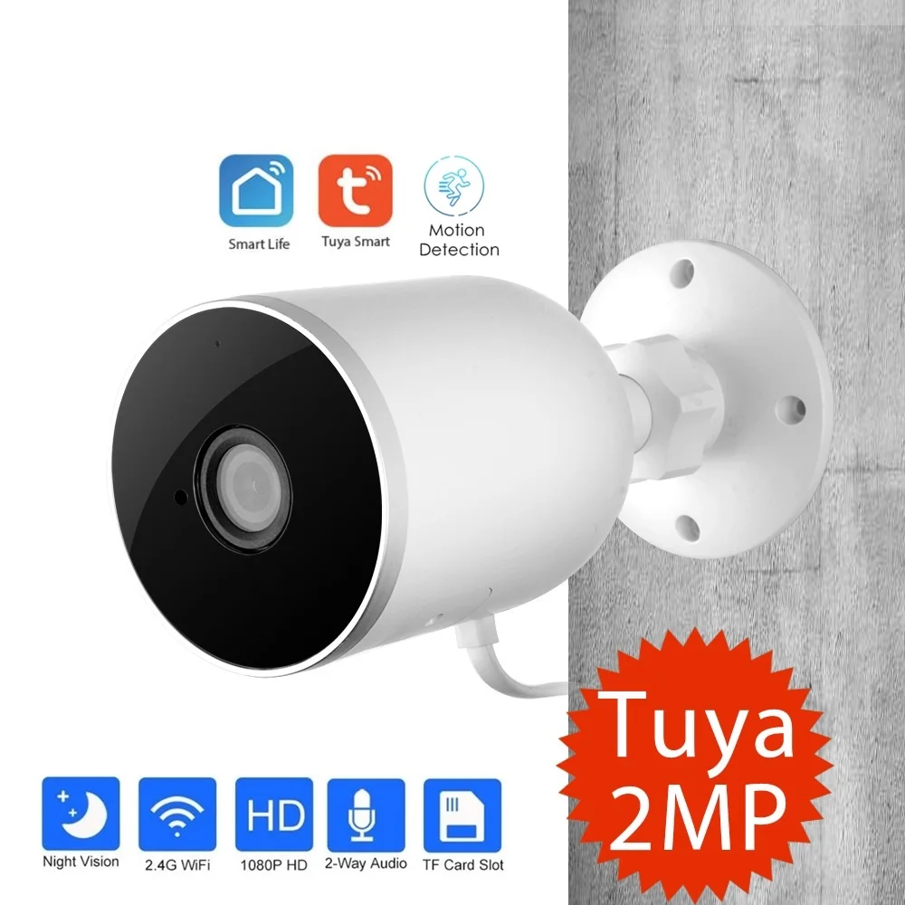 Caméra de sécurité sans fil tuya wifi IP, audio bidirectionnel, 128 ghz, pour l'extérieur, étanche IP66, vidéosurveillance, surveillance de bébé à domicile