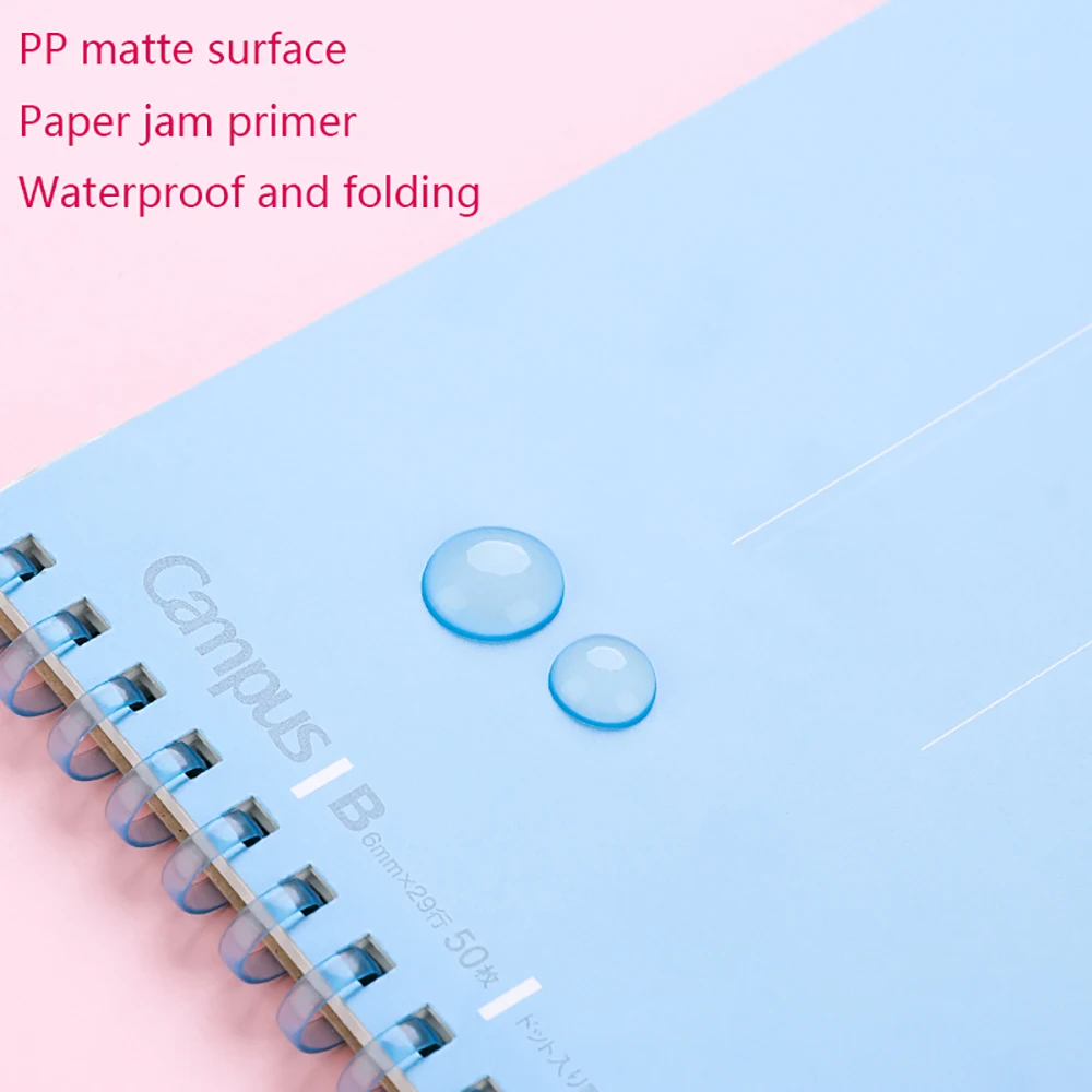 Japan KOKUYO Campus Soft Coil Notebook Fresh Color Matching Easy To Tear Notepad Office Notebook A5/B5 For Students