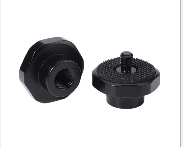 2 sztuk aluminium uniwersalny Hex 1/4 "do 3/8" uchwyt męski adaptery śrubowe kompatybilny dla lustrzanka cyfrowa Flash Gimbal statyw