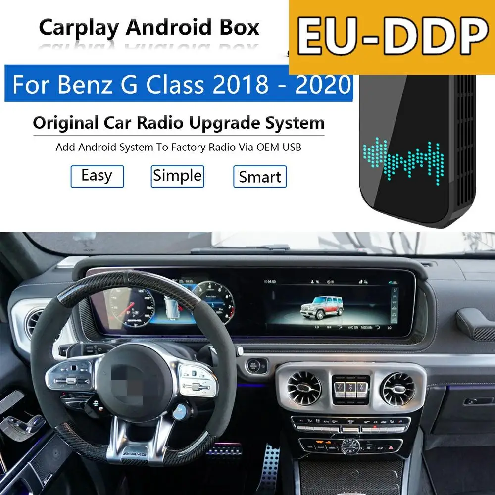 Radio Carplay upgrade Android Auto Audio For Mercedes Benz G Class 2018 - 2020 Apple Wireless Car Multimedia Player Mirror Link