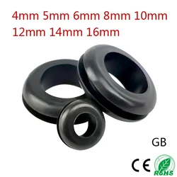 10pcs Rubber Grommet 10/12mm Blanking Hole Wiring Cable Gasket Rubber Seal Assortment Set For Protects Wire Cable Hardware Tools