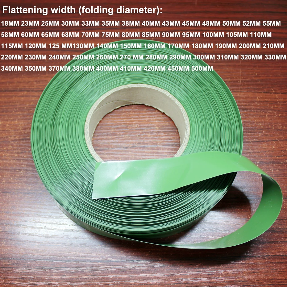 1kg PVC shrink sleeve 18650 lithium battery pack plastic skin flame retardant heat shrinkable tube army green shrink film