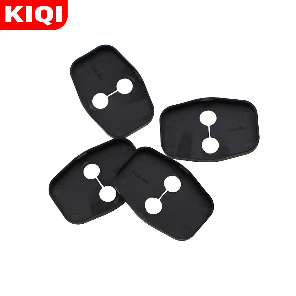 KIQI Car Sticker for Peugeot 208 2014 - 2019 ABS Door Lock Protection Cover Door Locks Protector Covers Accessories