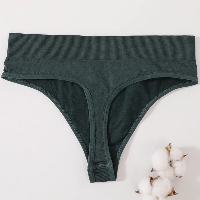 1 Stück/2 Stück Damen High-Waist Slips, Tanga mit hohem Beinausschnitt, Damen Alltags- und Fitness-Unterwäsche, Nahtlose Unterhosen M-XL – Detail 7