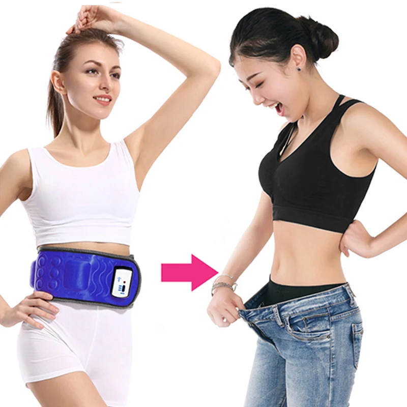 Vibrating Body Slimming Belt Waist Abdominal Stimulator Hip Trainer Fat Burning Weight Loss Fitness Massage X5 Times Workout