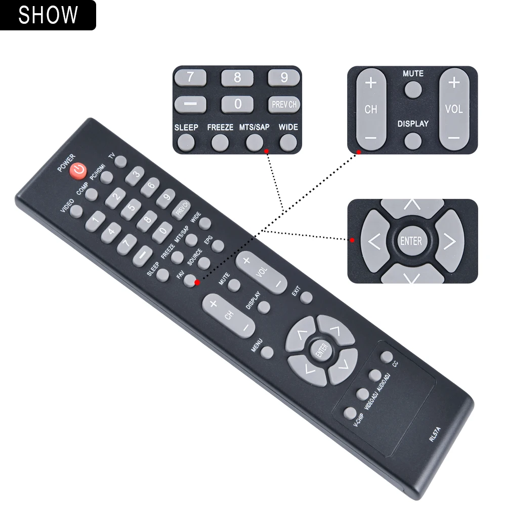 For AOC Brand New LCD TV Remote Control RL57A