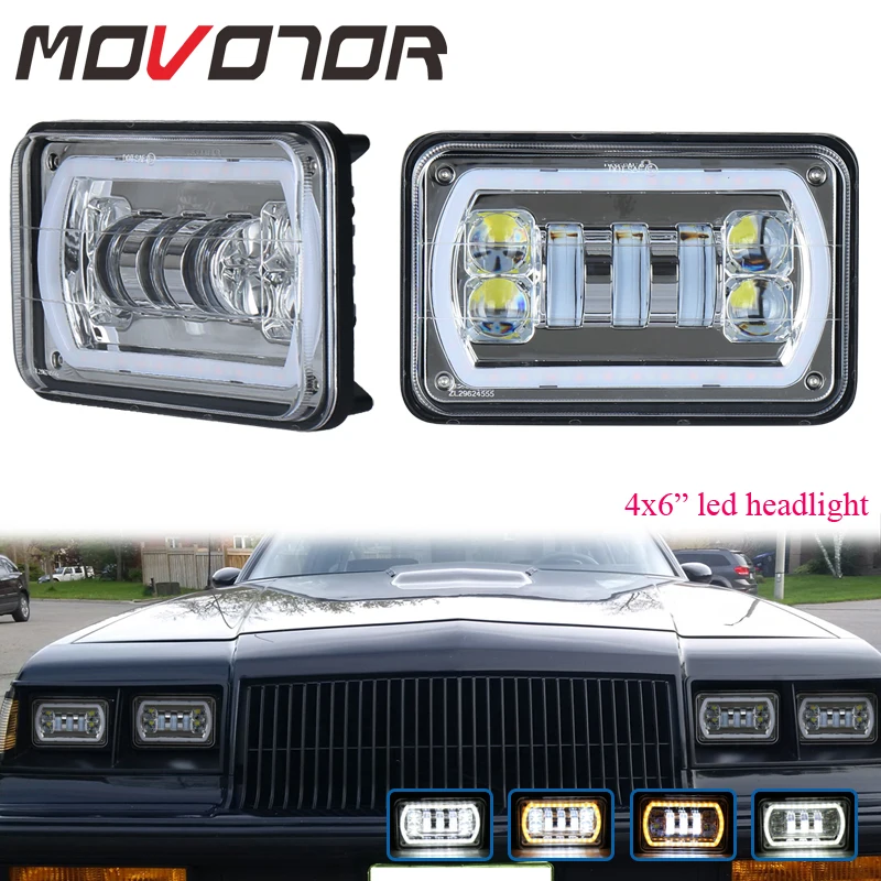 

5 Inch 30W Led Lamps 4x6 Sealed Beam Lights Waterproof Hi/Lo Driving Headlights for 4x4 Off Road SUV Trucks cadillac eldorado