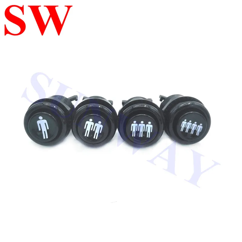 1 개/몫 아케이드 푸시 버튼 보라색 Happ 미국 스타일 긴 스위치 8 색 멀티 아케이드 MAME Jamma 게임