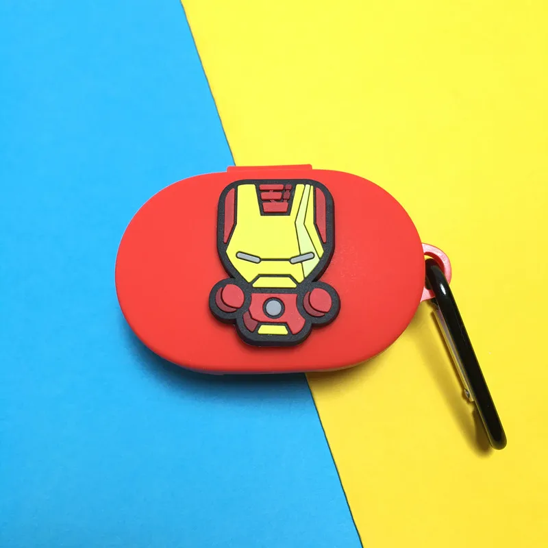Marvel Tai Nghe Ốp Lưng Có Móc Treo Cho Xiaomi Redmi AirDots 1/2 Silicone Dẻo Không Dây Tai Nghe Bluetooth Chụp Tai Trường Hợp Vỏ