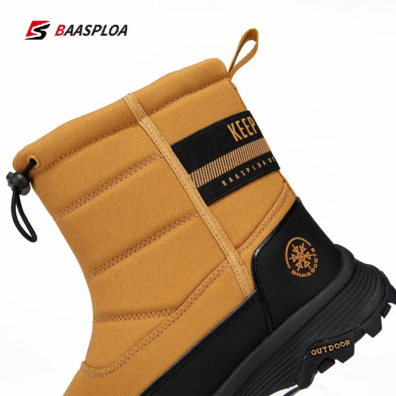 Baasploa Women Winter Sneakers Keep Warm Cotton Boots Non-slip Female Waterproof Snow Boots Shoe thick-soled Fashion Plush Shoes