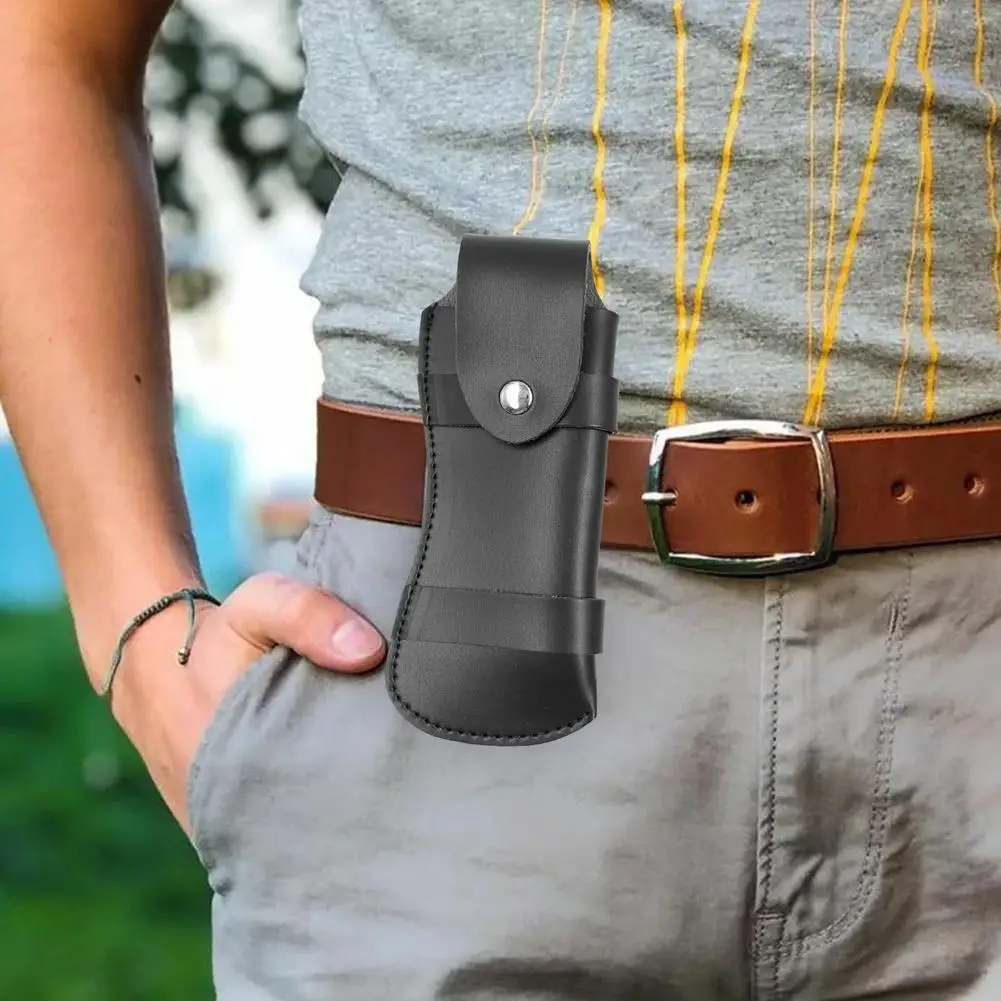 Durable And Wear Resistant Leather Knifes Pouch Easy To Carry Scabbard Knifes Holster With Snap Pocket Folding Knifes Belt S