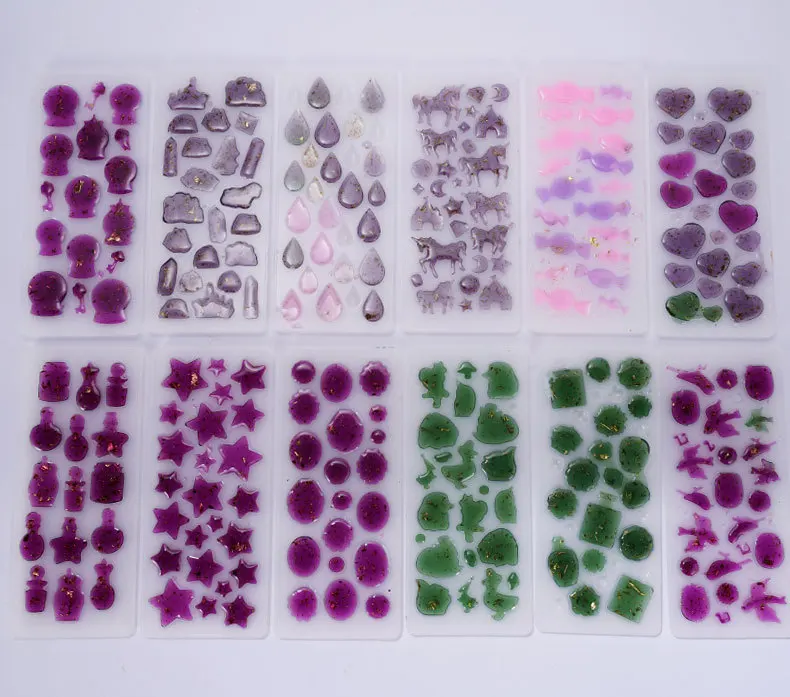 Bubble Crystal Epoxy Mold Gem Patch Multi-Specification Star Pendant Pendant Sticker Silicone Mold