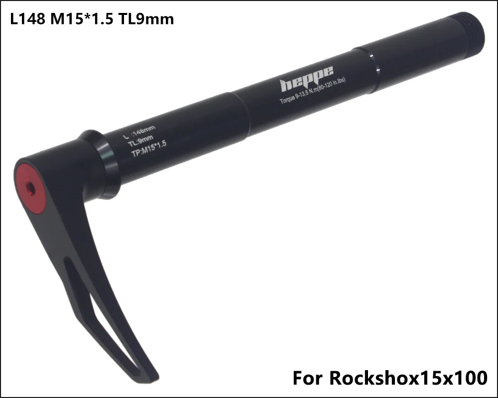 HEPPE Fahrrad Steckachse Vorderradgabel Welle Spieß 15x100 15x110 MTB Rennrad Schnellspanner M15xP1,5 Gewindesteigung Fahrradteile – Detail 19