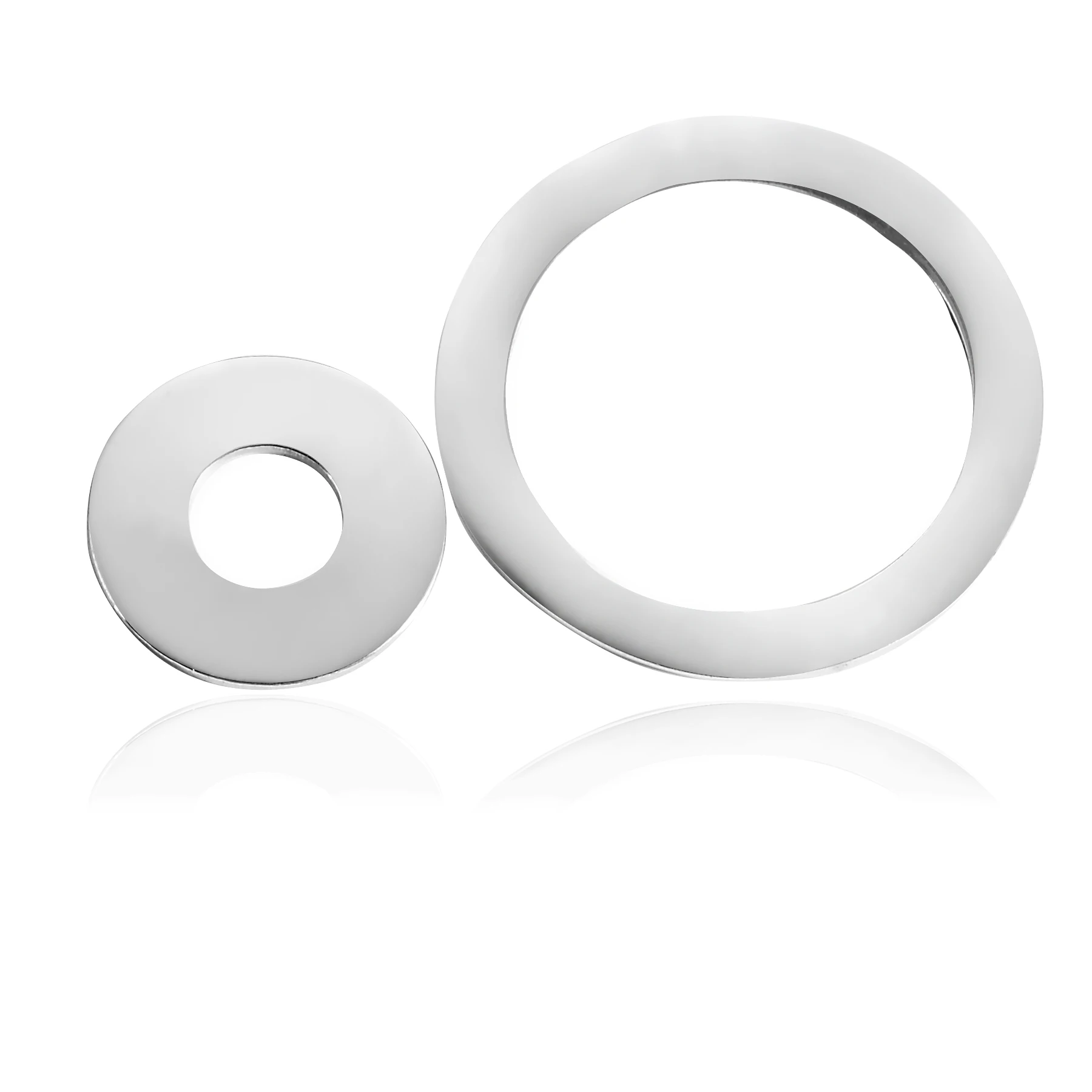 25Pcs Stainless Steel Round Circle Flat Washers Stamping Blank Mental  with Center Hole For Bracelet Necklace DIY Jewelry Making