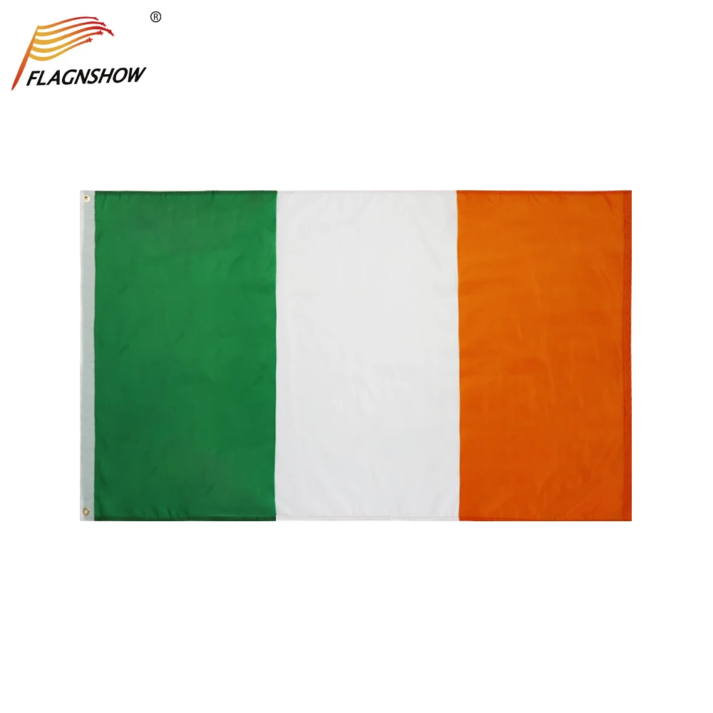 

Flagnshow Ireland Flag One Piece 3X5 FT Triple Stitching Hanging Irish National Flags Polyester Indoor Outdoor for Decoration