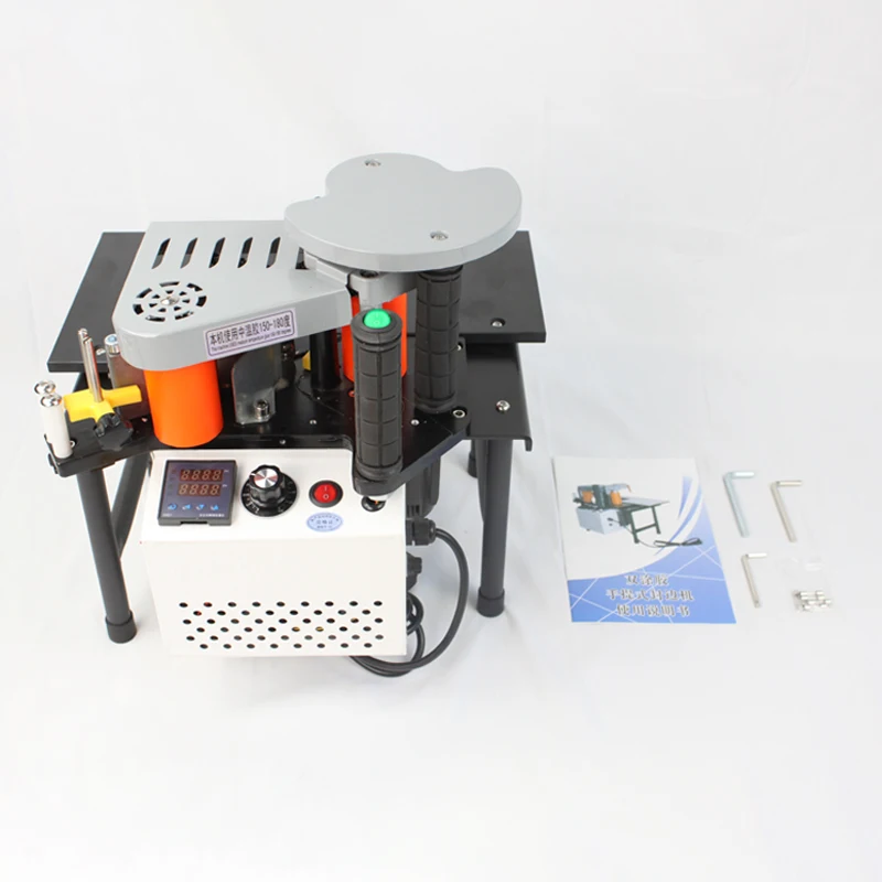 Small Manual Edge Banding Machine Double Side Gluing Portable Edge Bander Woodworking Edge Banding Machine 220V 1100W