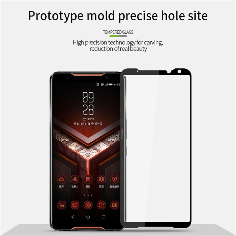 Full Tempered Glass For Asus Rog Phone II ZS660KL ZS600KL Screen Protector For Zenfone 5 ZE620KL ZS620KL on Max Pro (M1) ZB601KL